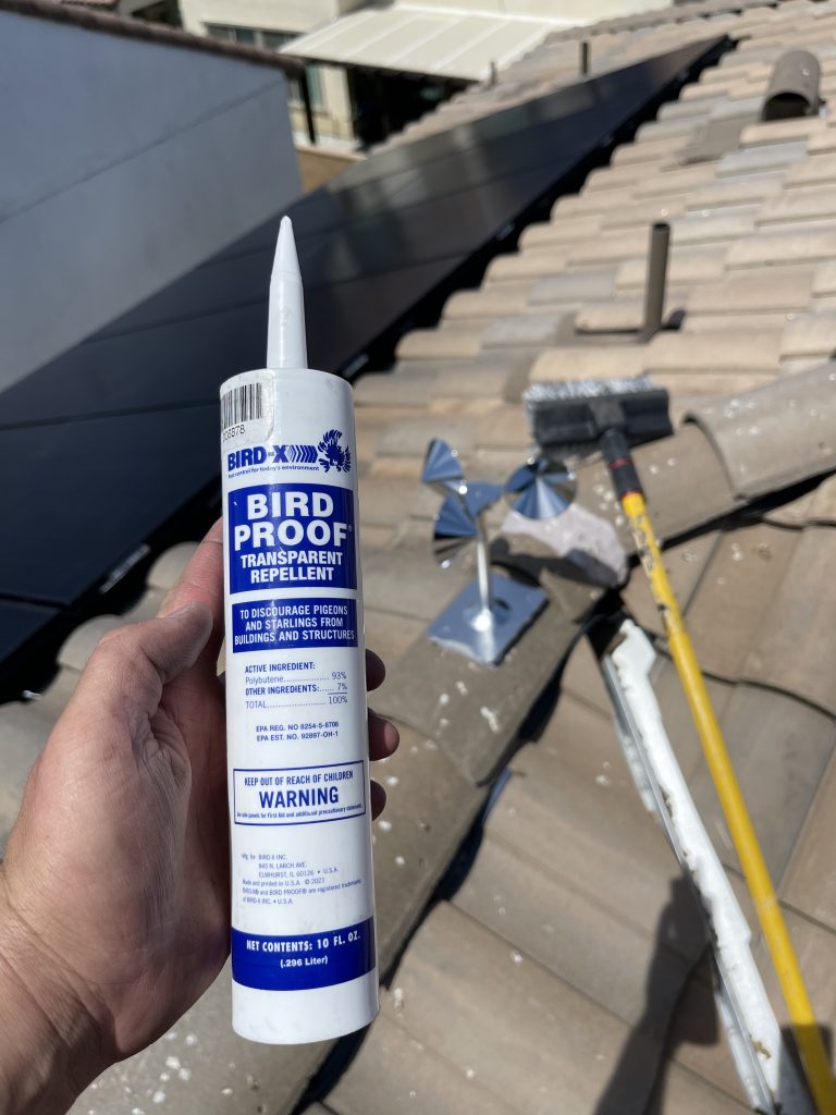 Bird spike adhesive