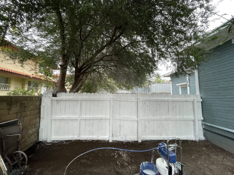 white fence